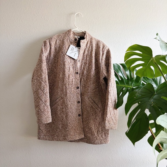 BYTAVI Jackets & Blazers - ByTavi Fair Trade Knit Quilted Barn Jacket in Walnut - NWT